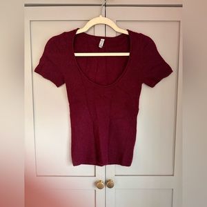 Free people cashmere sweater tee